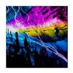 Night Skiing Colored Dead Grateful Lights Mountain Face Towel