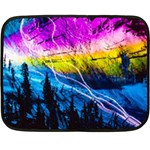 Night Skiing Colored Dead Grateful Lights Mountain Two Sides Fleece Blanket (Mini)