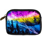 Night Skiing Colored Dead Grateful Lights Mountain Digital Camera Leather Case