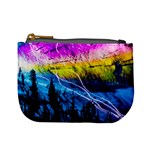 Night Skiing Colored Dead Grateful Lights Mountain Mini Coin Purse