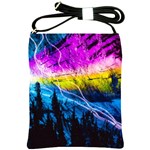 Night Skiing Colored Dead Grateful Lights Mountain Shoulder Sling Bag