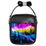 Night Skiing Colored Dead Grateful Lights Mountain Girls Sling Bag