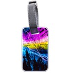 Night Skiing Colored Dead Grateful Lights Mountain Luggage Tag (two sides)