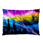 Night Skiing Colored Dead Grateful Lights Mountain Pillow Case (Two Sides)