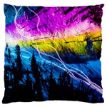 Night Skiing Colored Dead Grateful Lights Mountain Large Cushion Case (One Side)