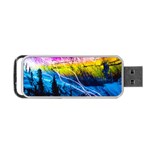 Night Skiing Colored Dead Grateful Lights Mountain Portable USB Flash (One Side)