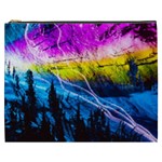 Night Skiing Colored Dead Grateful Lights Mountain Cosmetic Bag (XXXL)