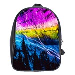 Night Skiing Colored Dead Grateful Lights Mountain School Bag (XL)