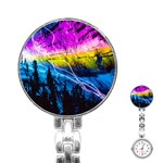 Night Skiing Colored Dead Grateful Lights Mountain Stainless Steel Nurses Watch