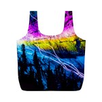 Night Skiing Colored Dead Grateful Lights Mountain Full Print Recycle Bag (M)