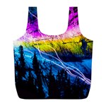 Night Skiing Colored Dead Grateful Lights Mountain Full Print Recycle Bag (L)