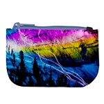 Night Skiing Colored Dead Grateful Lights Mountain Large Coin Purse