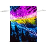 Night Skiing Colored Dead Grateful Lights Mountain Lightweight Drawstring Pouch (XL)