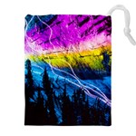 Night Skiing Colored Dead Grateful Lights Mountain Drawstring Pouch (4XL)