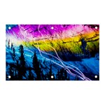 Night Skiing Colored Dead Grateful Lights Mountain Banner and Sign 5  x 3 