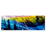 Night Skiing Colored Dead Grateful Lights Mountain Banner and Sign 6  x 2 