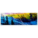 Night Skiing Colored Dead Grateful Lights Mountain Banner and Sign 12  x 4 