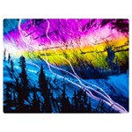 Night Skiing Colored Dead Grateful Lights Mountain Two Sides Premium Plush Fleece Blanket (Baby Size)