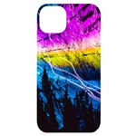 Night Skiing Colored Dead Grateful Lights Mountain iPhone 14 Plus Black UV Print Case