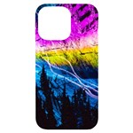 Night Skiing Colored Dead Grateful Lights Mountain iPhone 14 Pro Max Black UV Print Case