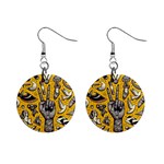 Yellow Template Design Mini Button Earrings