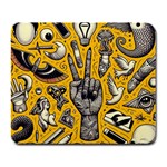 Yellow Template Design Large Mousepad