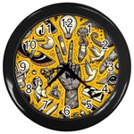 Yellow Template Design Wall Clock (Black)