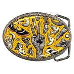 Yellow Template Design Belt Buckles