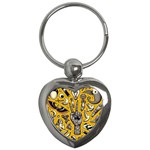 Yellow Template Design Key Chain (Heart)