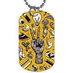 Yellow Template Design Dog Tag (Two Sides)