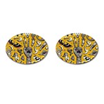 Yellow Template Design Cufflinks (Oval)