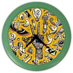 Yellow Template Design Color Wall Clock