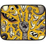 Yellow Template Design Fleece Blanket (Mini)