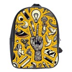 Yellow Template Design School Bag (Large)