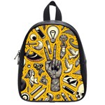 Yellow Template Design School Bag (Small)