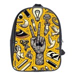 Yellow Template Design School Bag (XL)