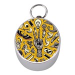 Yellow Template Design Mini Silver Compasses