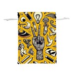 Yellow Template Design Lightweight Drawstring Pouch (S)