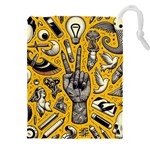 Yellow Template Design Drawstring Pouch (4XL)