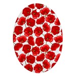 Flower Poppies Plant Petal Ornament (Oval)