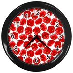 Flower Poppies Plant Petal Wall Clock (Black)