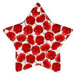 Flower Poppies Plant Petal Star Ornament (Two Sides)