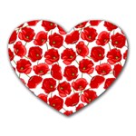 Flower Poppies Plant Petal Heart Mousepad