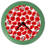 Flower Poppies Plant Petal Color Wall Clock