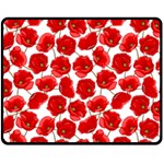 Flower Poppies Plant Petal Fleece Blanket (Medium)