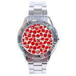 Flower Poppies Plant Petal Stainless Steel Analogue Watch