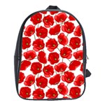 Flower Poppies Plant Petal School Bag (XL)