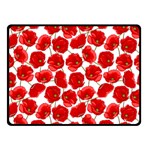 Flower Poppies Plant Petal Two Sides Fleece Blanket (Small)