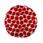 Flower Poppies Plant Petal Standard 15  Premium Flano Round Cushions