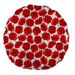 Flower Poppies Plant Petal Large 18  Premium Flano Round Cushions